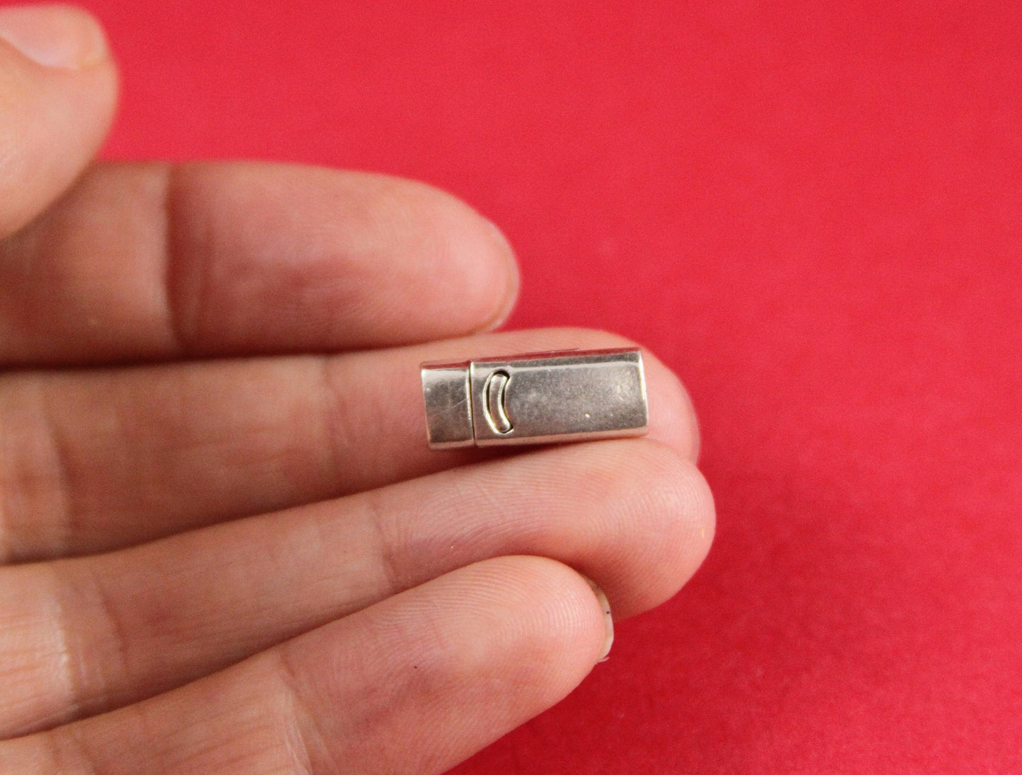 FC0140>>MADE in EUROPE 5mm flat cord clasp, zamak clasp, zamak clasp, 5mm flat cord clasp Qty1