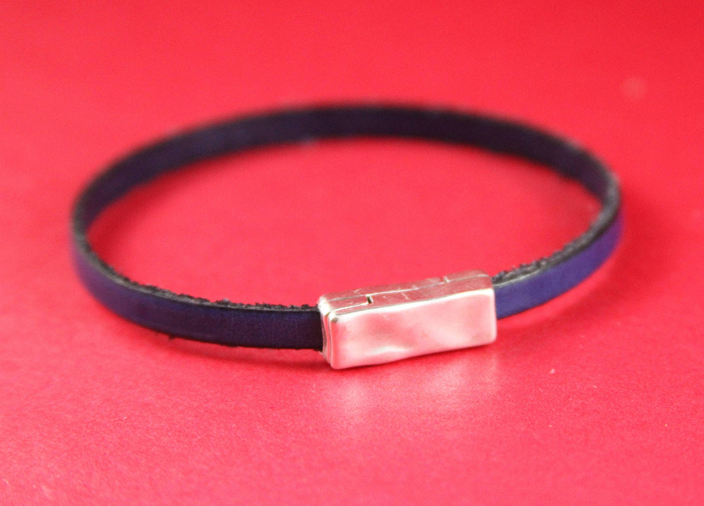 FC0135>>MADE in EUROPE 5mm flat cord clasp, zamak hammered clasp, zamak clasp,5mm flat cord  clasp Qty1