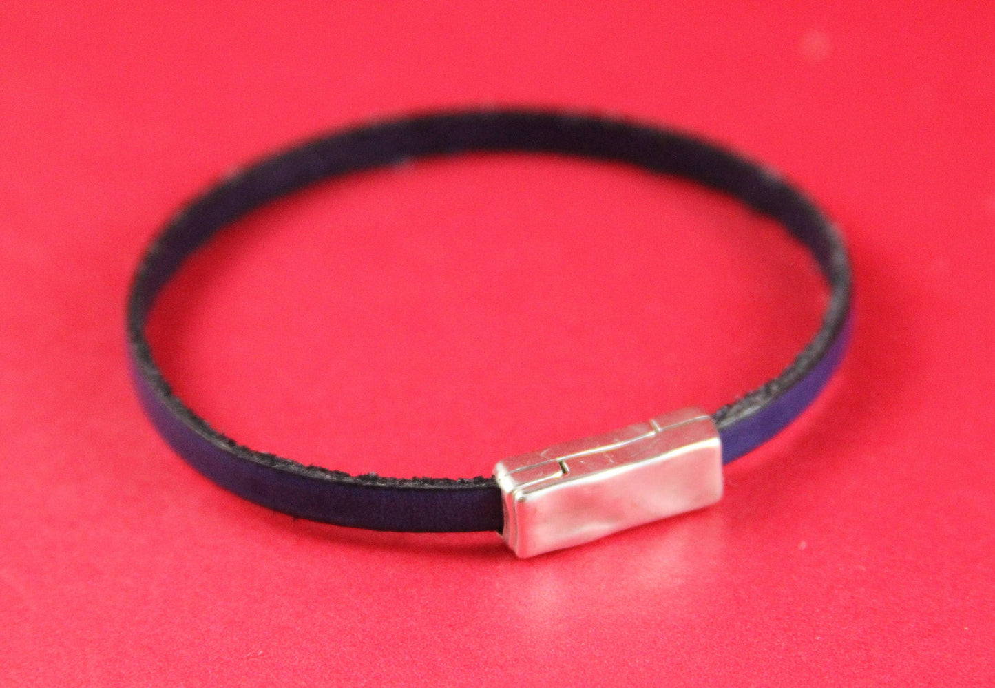 FC0135>>MADE in EUROPE 5mm flat cord clasp, zamak hammered clasp, zamak clasp,5mm flat cord  clasp Qty1