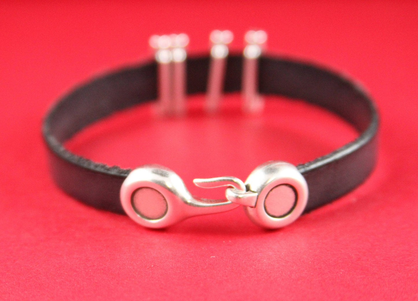 FC0132>>MADE in EUROPE zamak hook clasp, 10mm flat cord clasp, silver hook clasp (11619-0177) Qty1