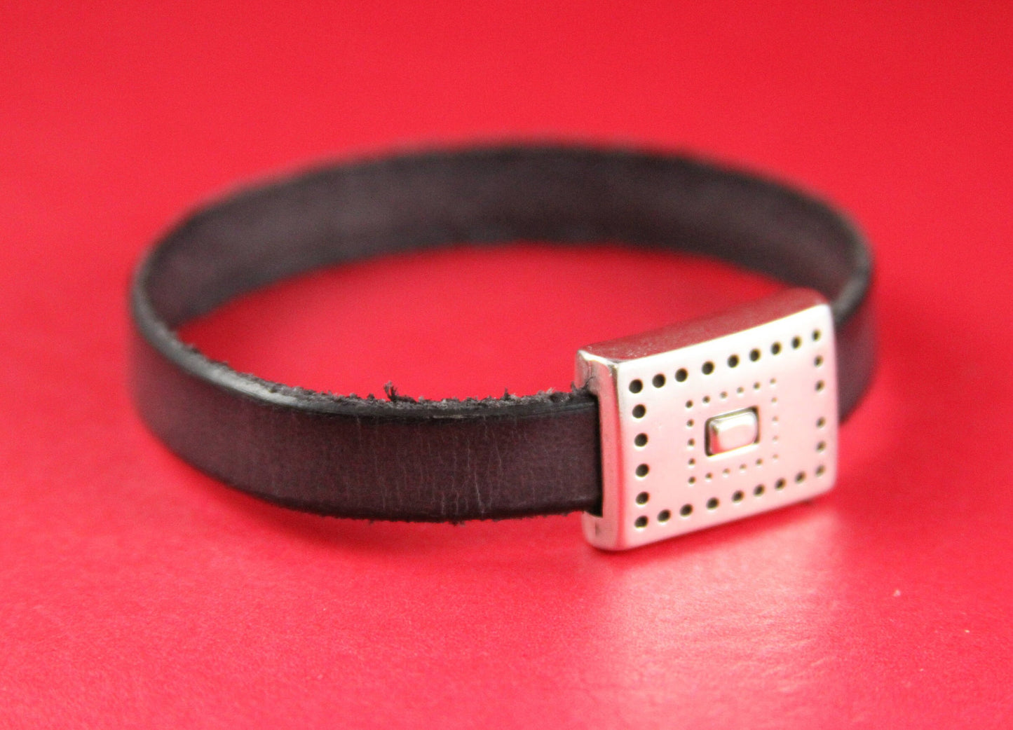 FC0157>>MADE in EUROPE zamak clasp with safety lock, 10mm flat cord clasp, 10x2mm clasp Qty1