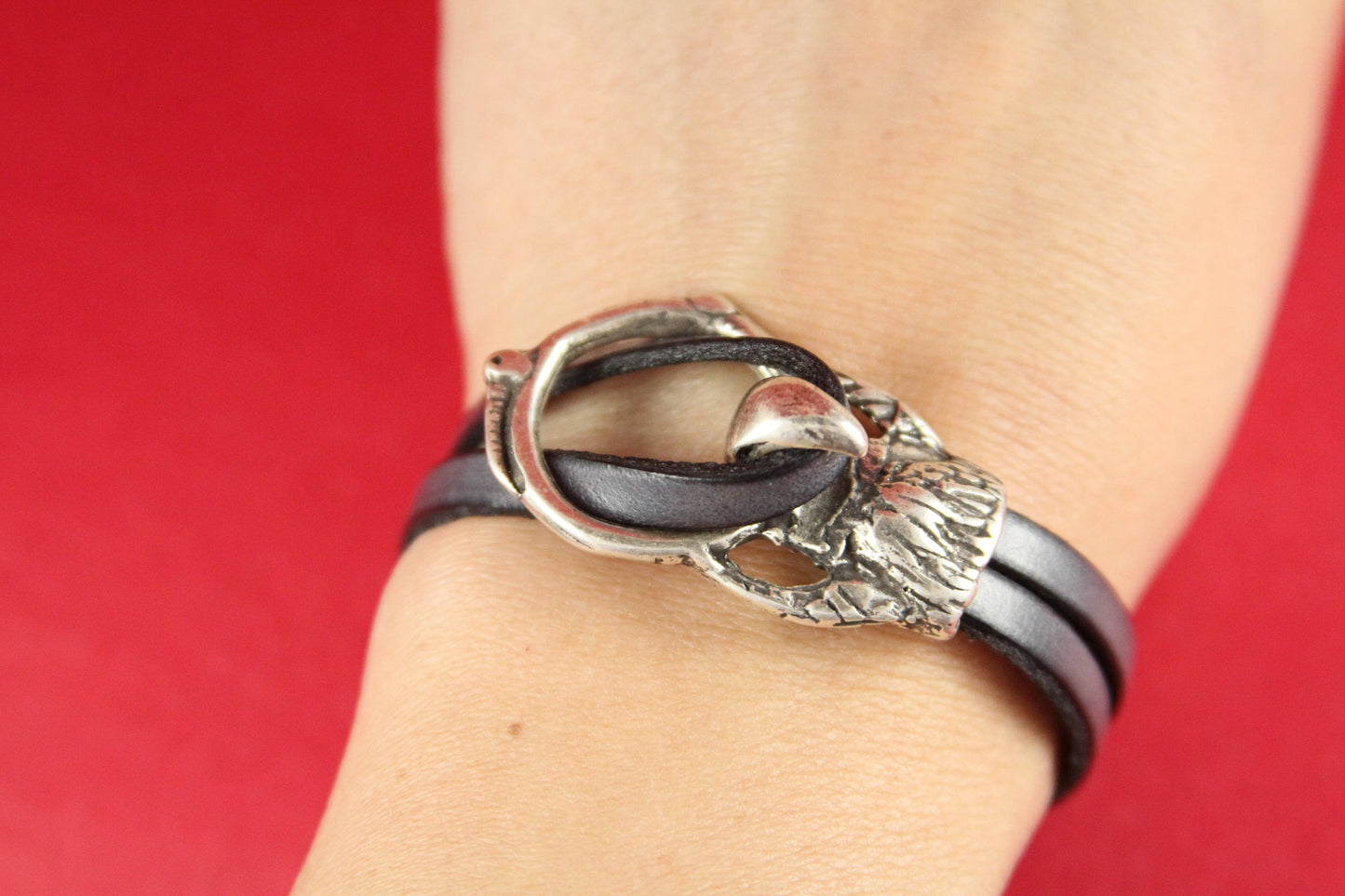 FC0158>>MADE in EUROPE zamak eagle oval hook clasp, silver hook clasp, bracelet zamak hook clasp (77920/10) qty1