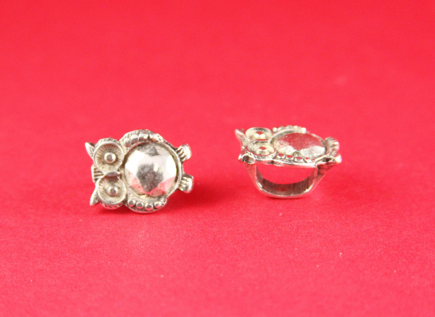 LS0022>>MADE in EUROPE  2 zamak owl sliders, 10x6mm owl slider, licorice leather cord owl sliders, zamak sliders Qty2