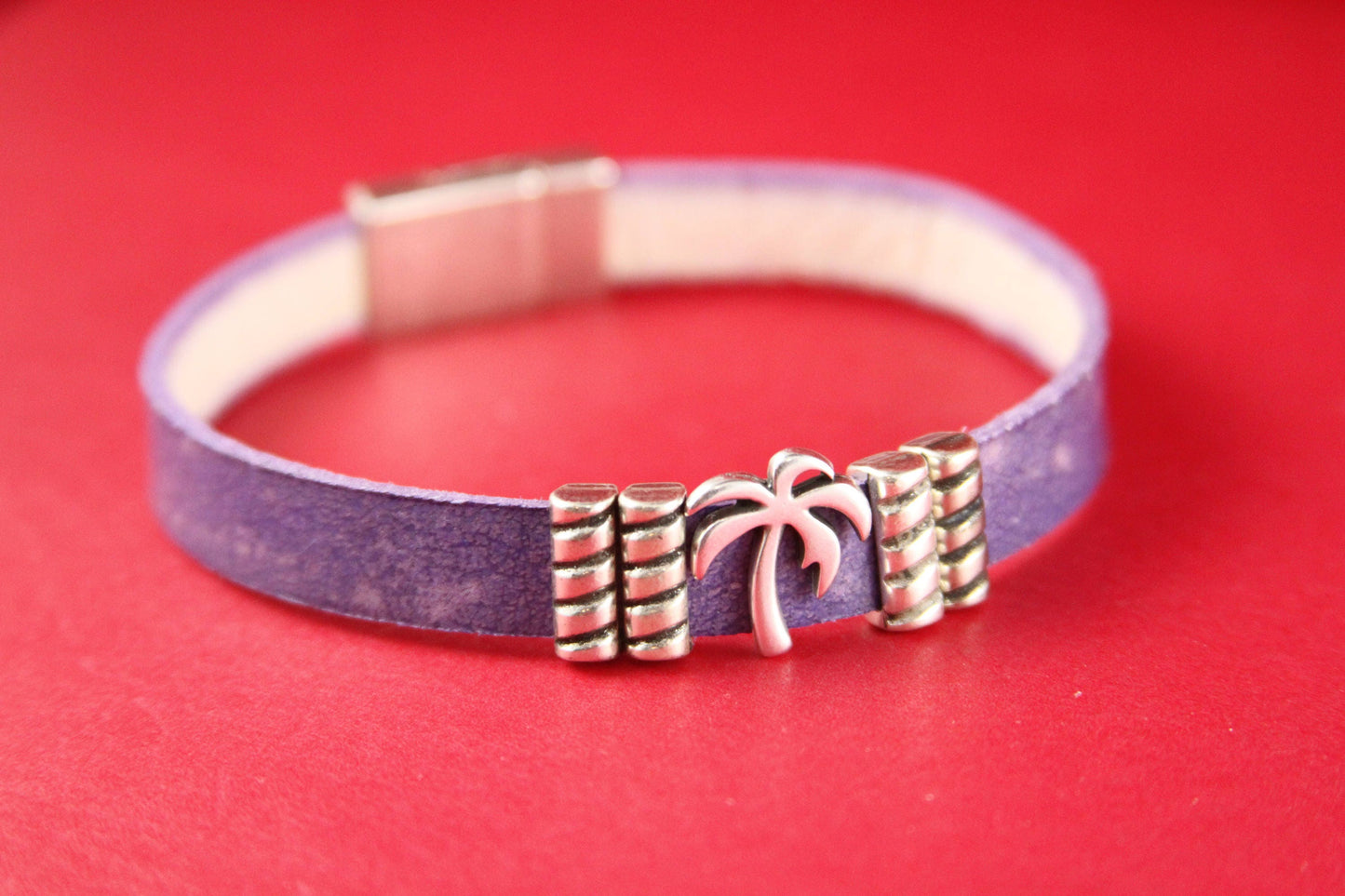 FS0231>>MADE in EUROPE 2 zamak palm tree sliders for 10mm flat cord, flat cord slider, zamak palm tree sliders qty2