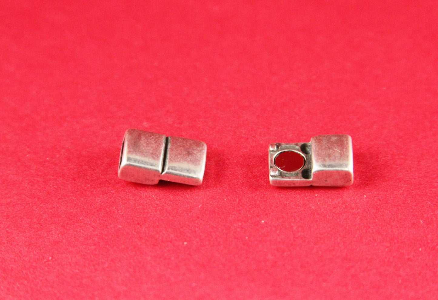 FC0030>>MADE in EUROPE zamak flat 6mm cord clasp, zamak clasp, zamak clasp, 6mm flat cord clasp  Qty1