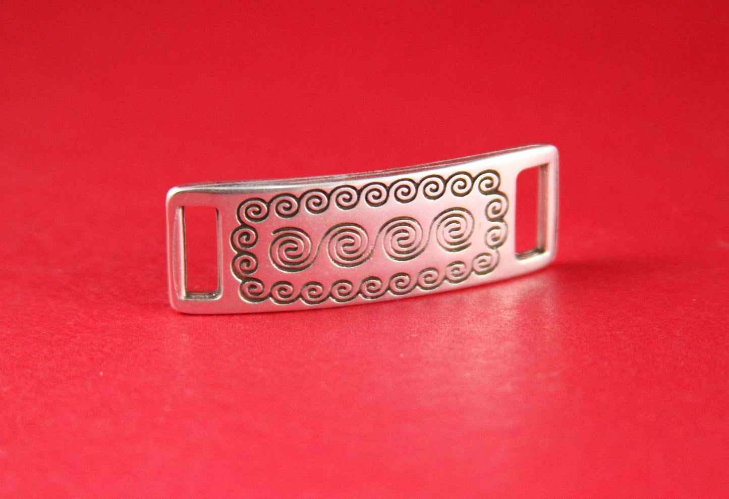 C0018>>MADE in EUROPE zamak connector, 10mm cord connector, flat 10mm leather cord connector  Qty 1