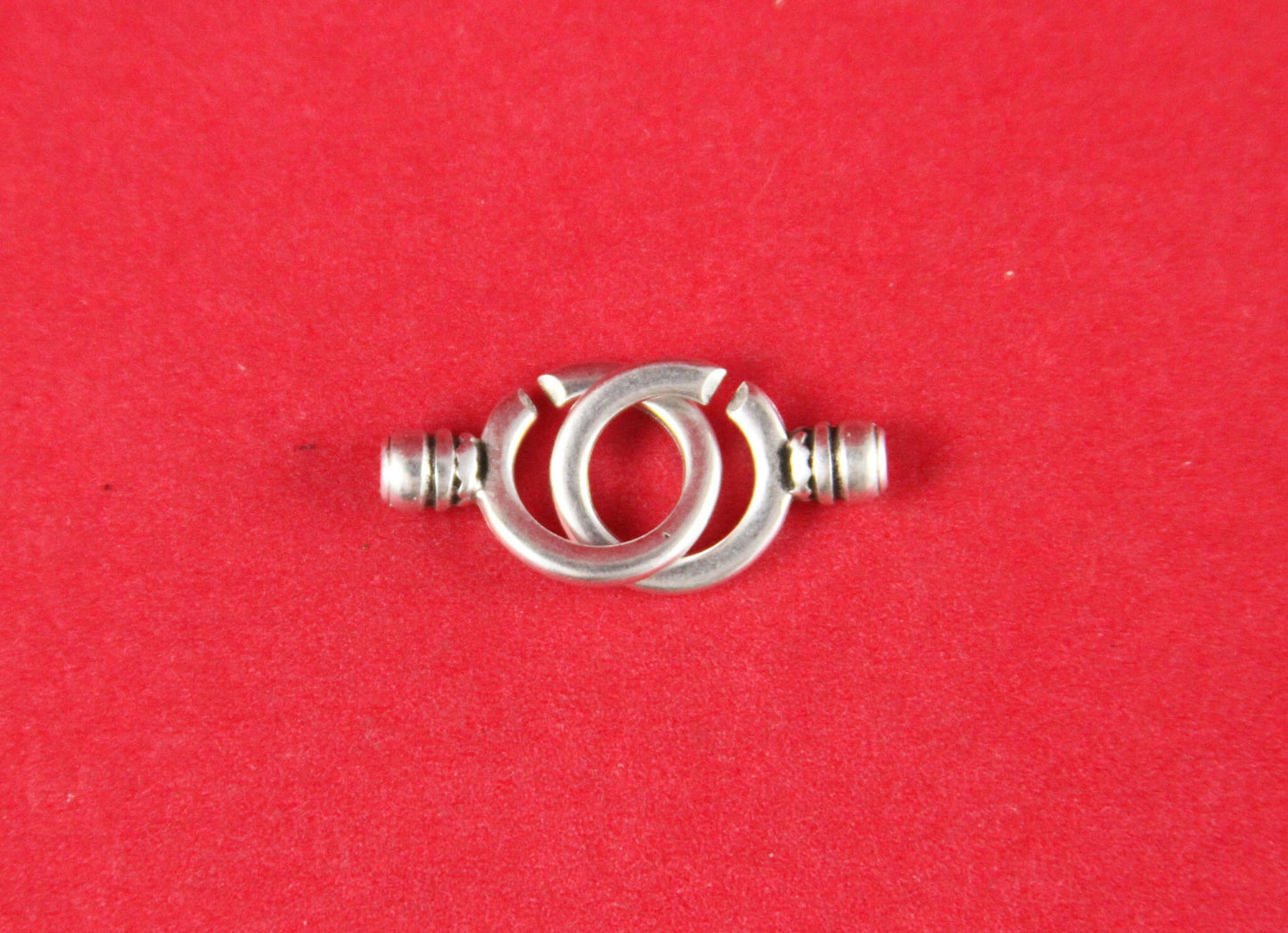 RC0177>>MADE in EUROPE 2 zamak hook clasps for round leather cord, zamak hook clasp (11061-0077) qty2sets