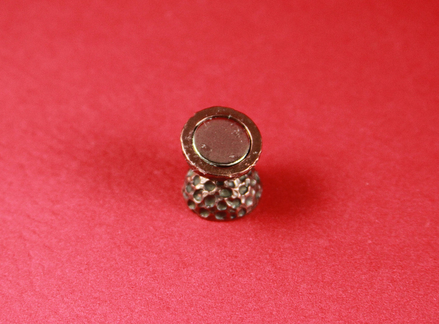 RC0105>>MADE IN EUROPE round leather cord copper clasp, hammered ball clasp (XM6114AC)Qty1