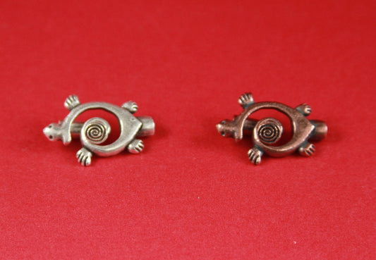 RC0251>> MADE in EUROPE 2 toggle clasps, copper toggle clasp, turtle toggle clasp, copper toggle clasp Qty2 sets