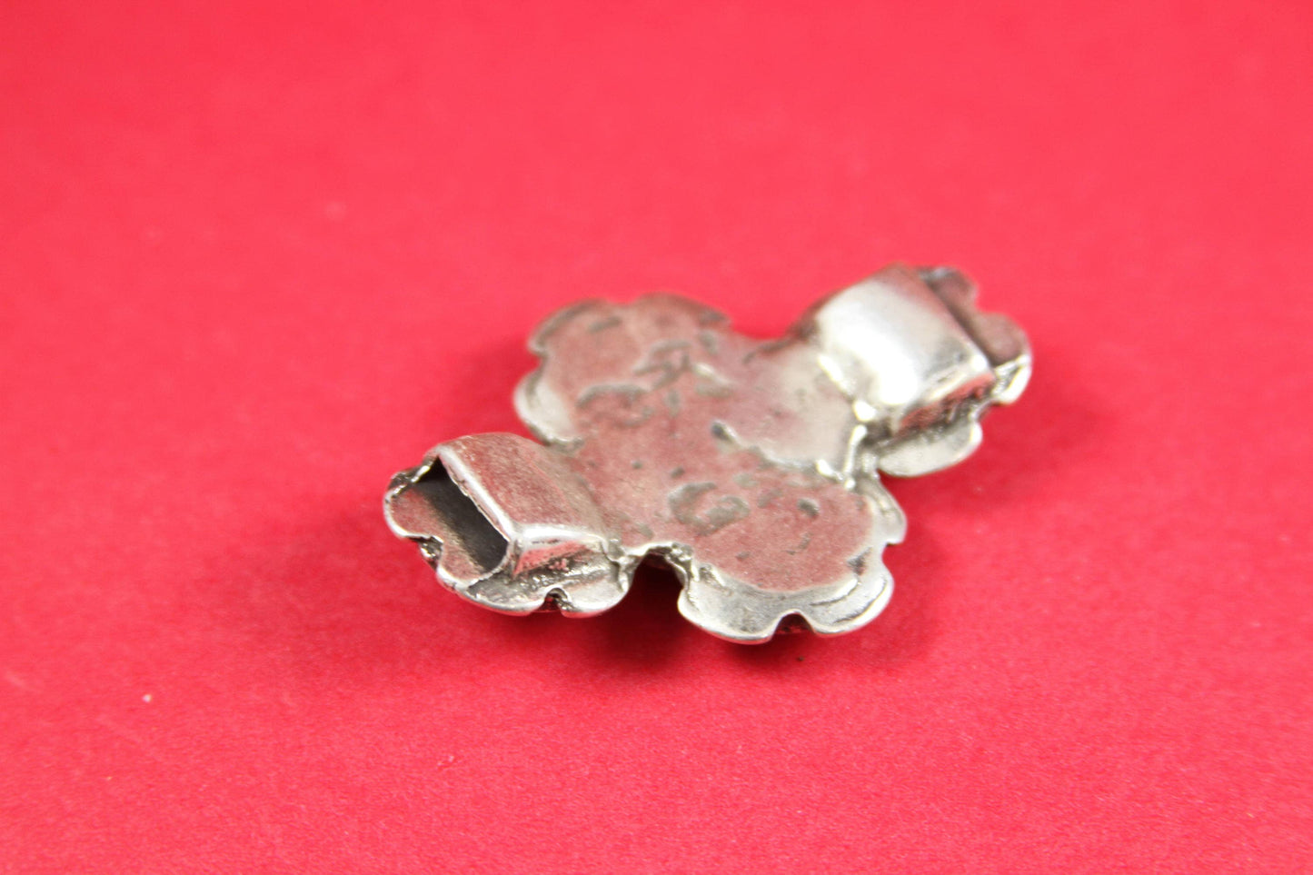C0102>> MADE IN EUROPE  zamak flowers connector 10mm flat cord, 10mm flat cord connector, Qty1