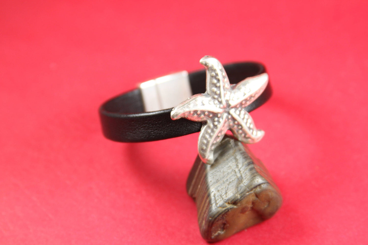 FS0196>> MADE IN EUROPE zamak starfish slider, 10mm flat cord sea star slider, large silver starfish slider Qty1