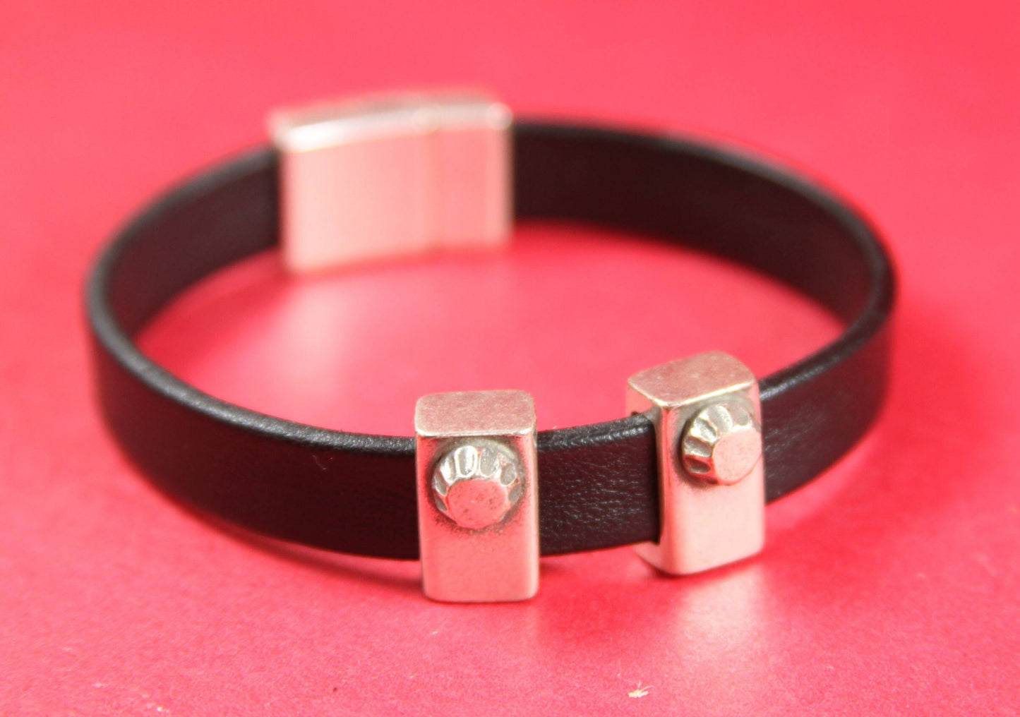 FS0156>>MADE in EUROPE 2 zamak sliders, 10mm flat cord sliders, 10mm leather cord  sliders, zamak sliders Qty2