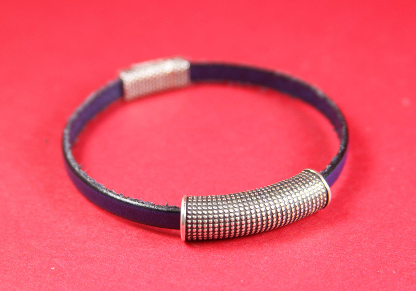 FS0308>>MADE in EUROPE zamak slider, 5mm cord slider tube, flat 5mm cord slider bead, silver slider tube  Qty1