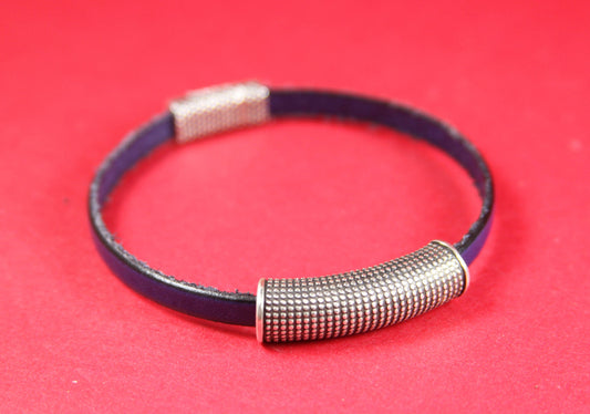 FS0308>>MADE in EUROPE zamak slider, 5mm cord slider tube, flat 5mm cord slider bead, silver slider tube  Qty1