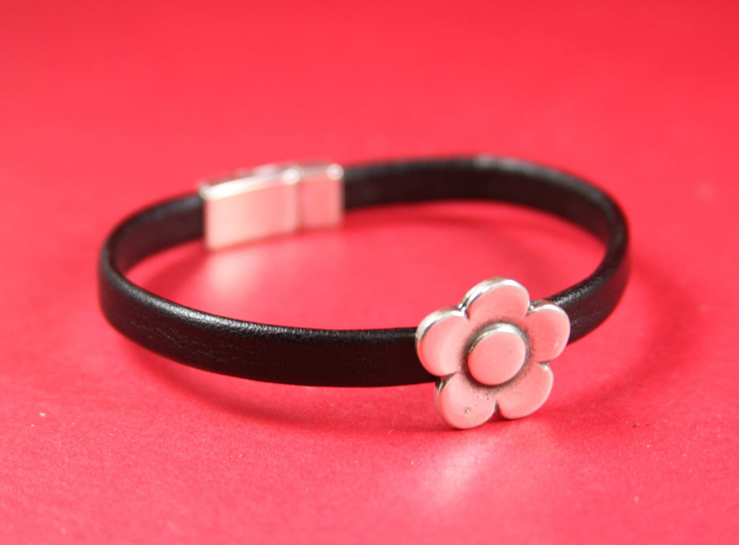 FS0305>>MADE IN EUROPE 2 zamak flower sliders 6mm flat cord, sunflower slider for 6mm flat cord  Qty2