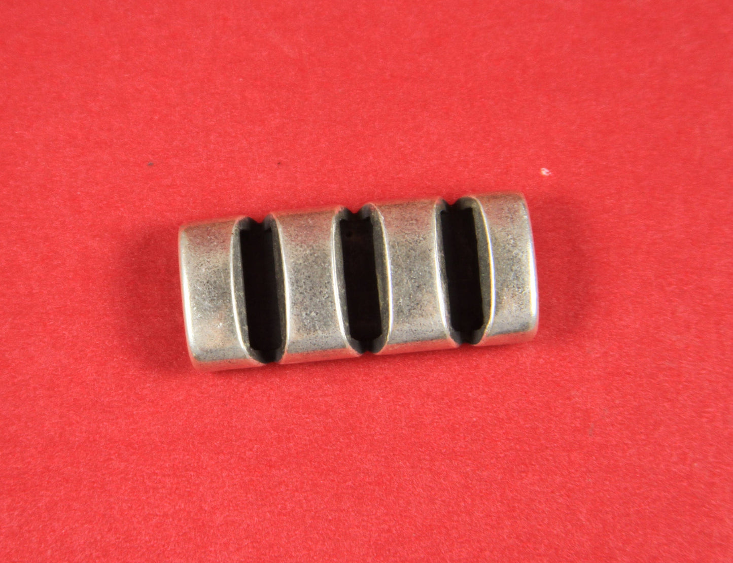 FS0294>>MADE in EUROPE zamak slider tube, zamak slider for 10mm flat leather cord qty1