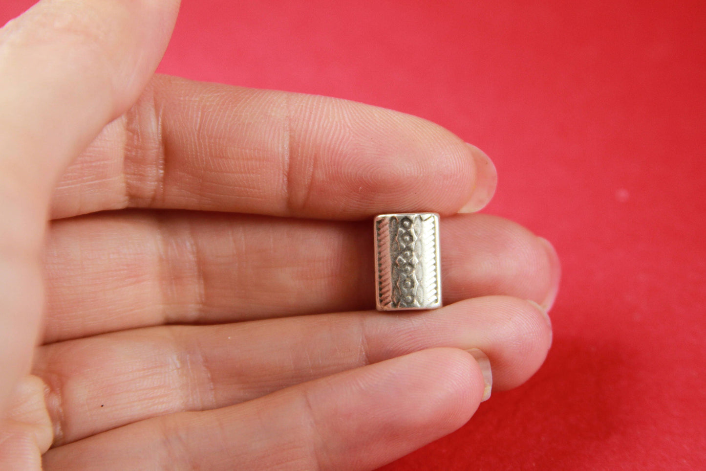 FS0287>> MADE in EUROPE 2 zamak sliders for 6mm cord, flat cord slider, zamak textured sliders qty2