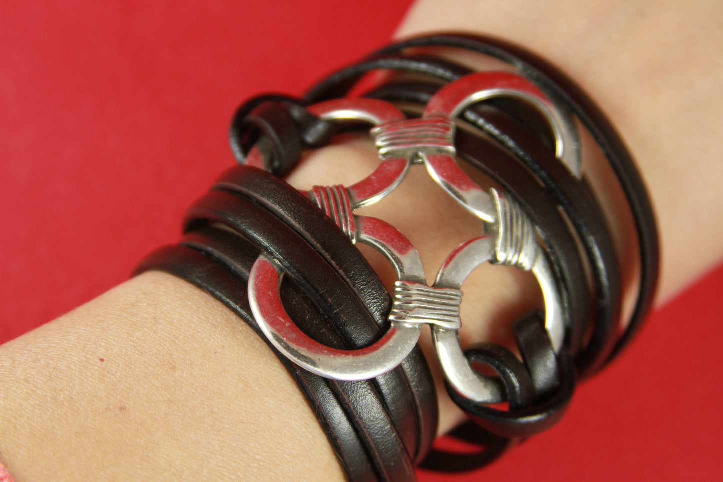 B0037>>MADE in EUROPE zamak component for bracelet, zamak connector for bracelet, zamak half bracelet (ABLZ34S)Qty1