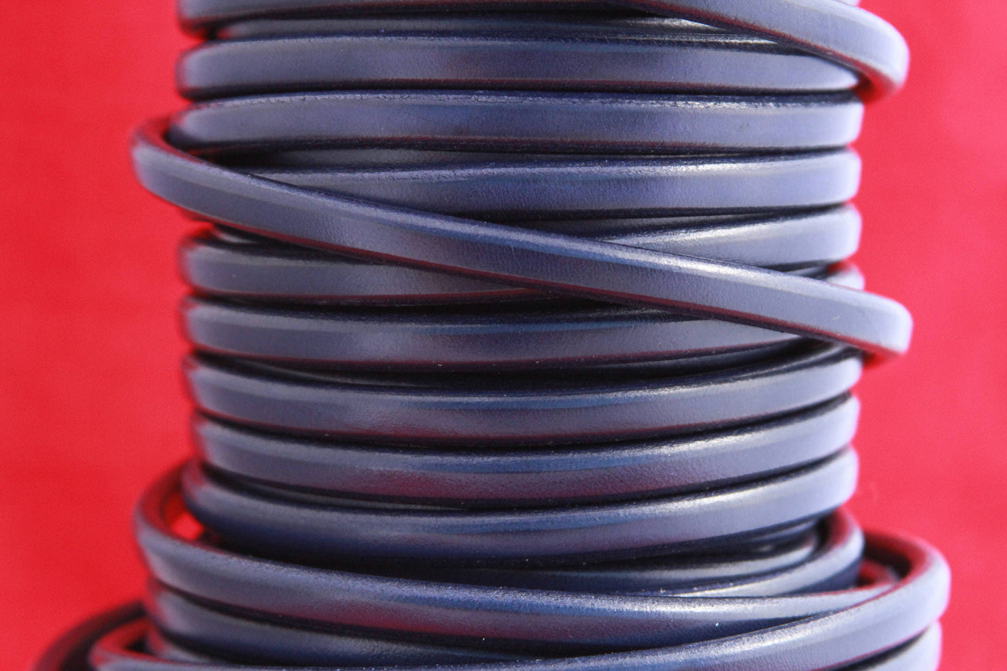 MADE in EUROPE 8" licorice leather cord, 10x6 leather cord, bracelet leather cord, thick leather cord (MARL10AZMAR)