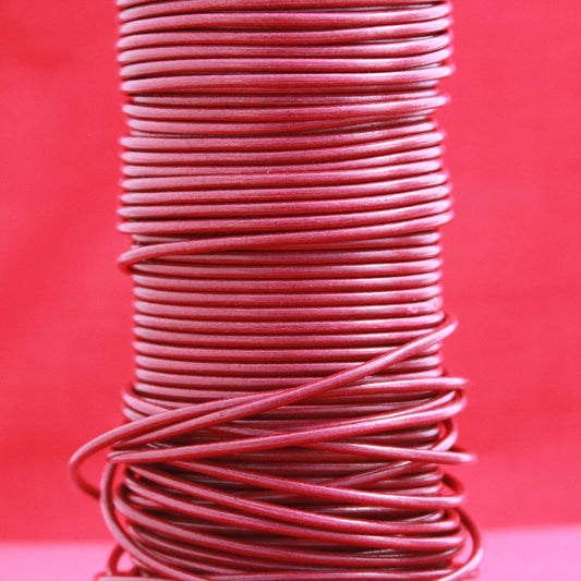 MADE in EUROPE 2 yards of 3mm bordeaux leather cord, 3mm round leather cord, 3mm round dark red leather cord, genuine leather cord(MARR3GRA)