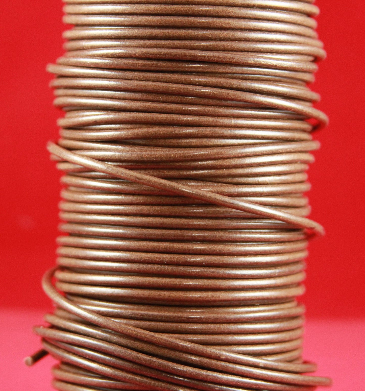 MADE in EUROPE 2 yards of 3mm taupe leather cord, 3mm round leather cord, genuine leather cord (MARR3TAU)