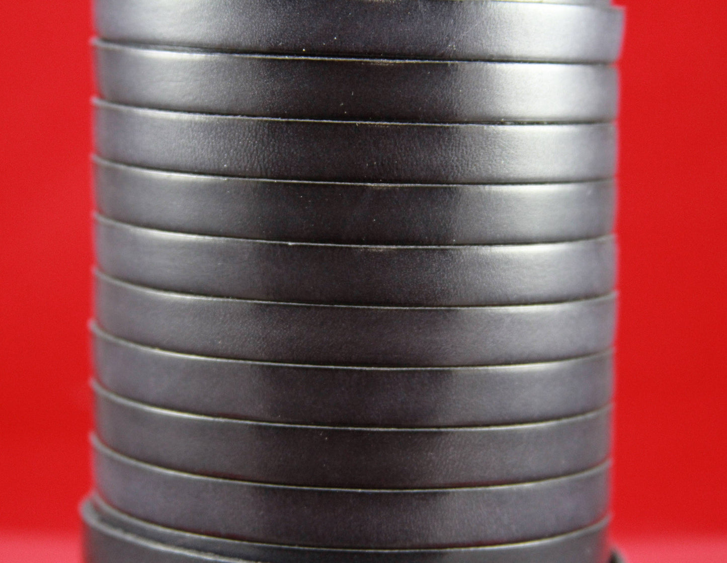 MADE in EUROPE 24" of genuine leather cord, flat 10mm gray leather cord, 10x2mm leather cord (AR100/10/32)