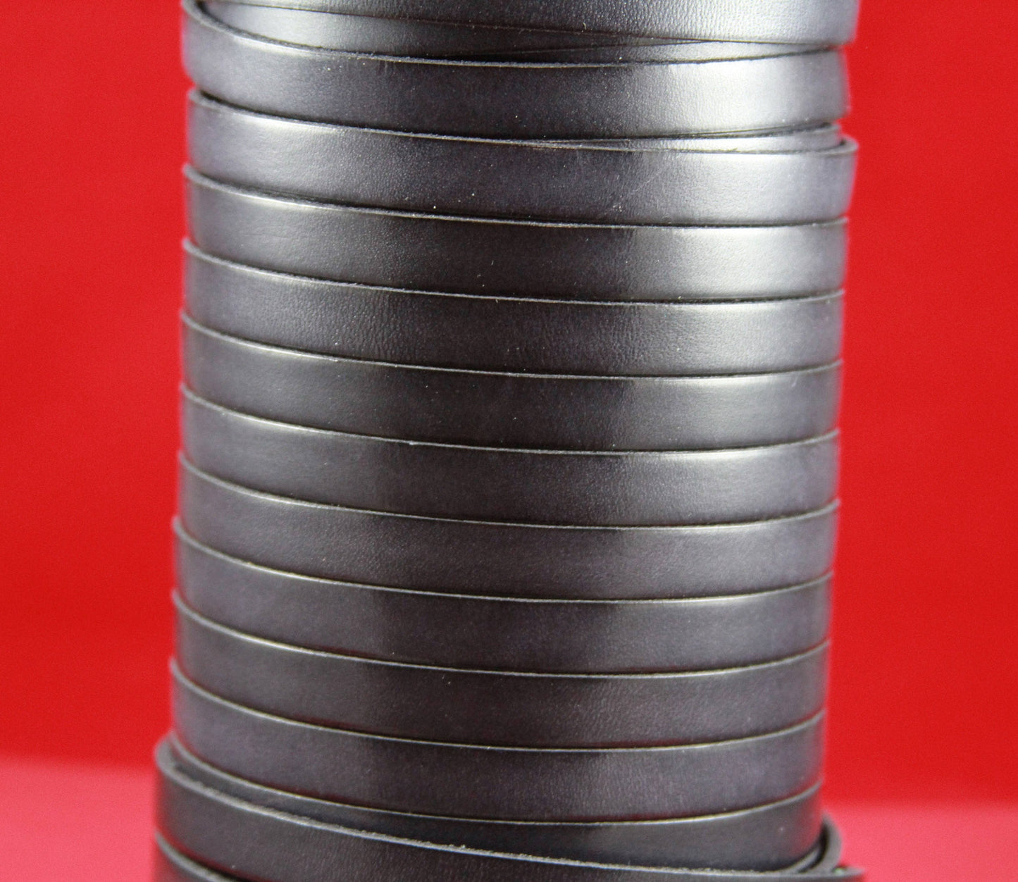 MADE in EUROPE 24" of genuine leather cord, flat 10mm gray leather cord, 10x2mm leather cord (AR100/10/32)