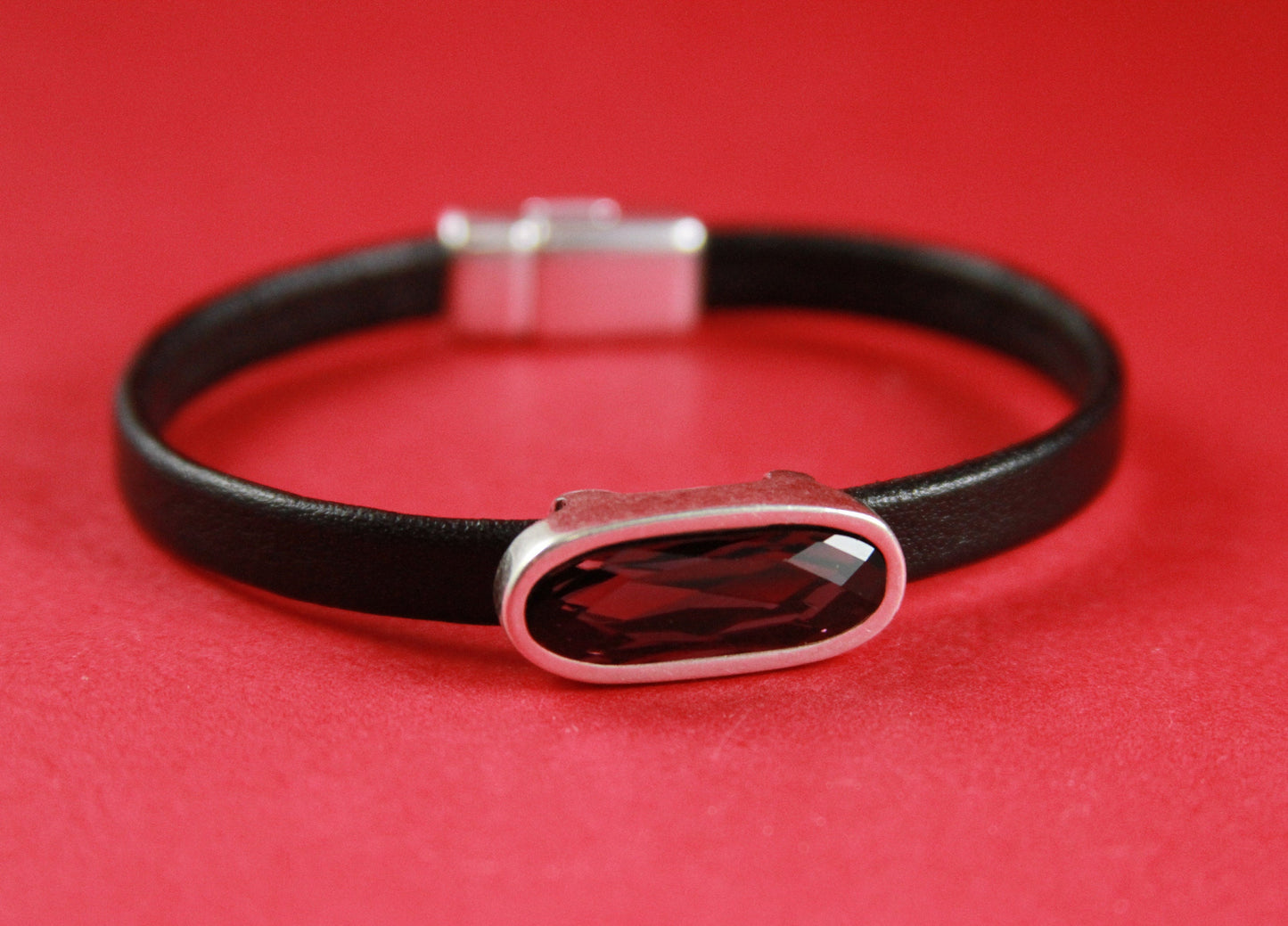 FS0311>>MADE in EUROPE zamak slider with Swarovski crystal for 6mm cord, flat cord slider, zamak flat cord slider (78608/06VF) qty1