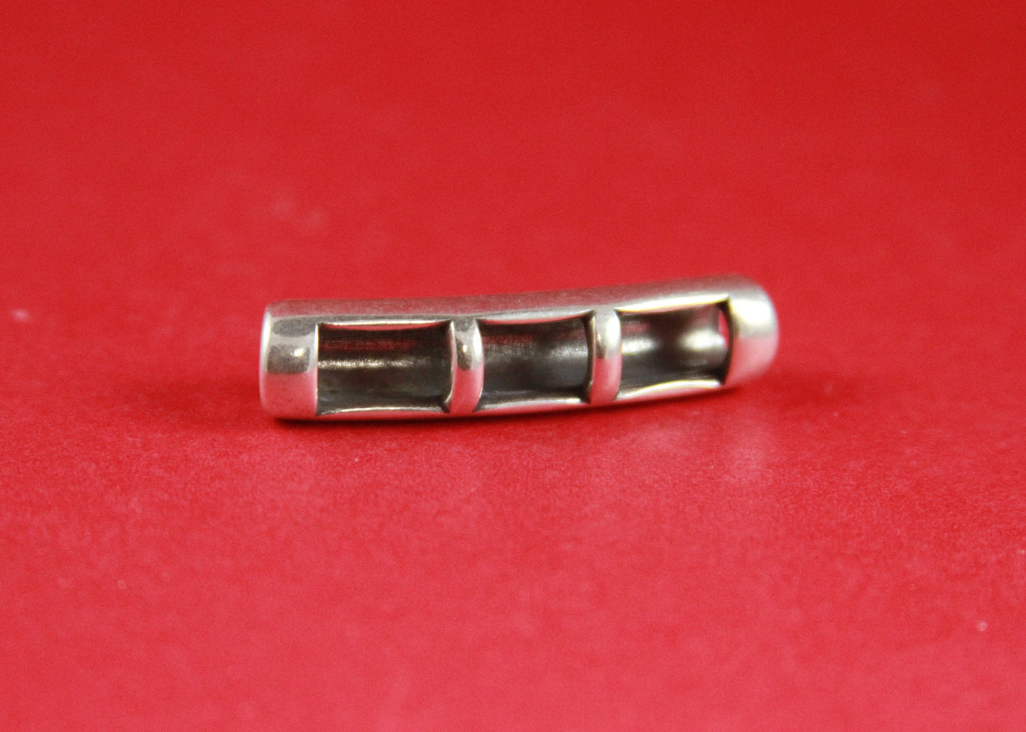 RS0063>>MADE in EUROPE zamak 5mm tube, 5mm hole zamak tube slider, round cord tube  (78515/05) qty1