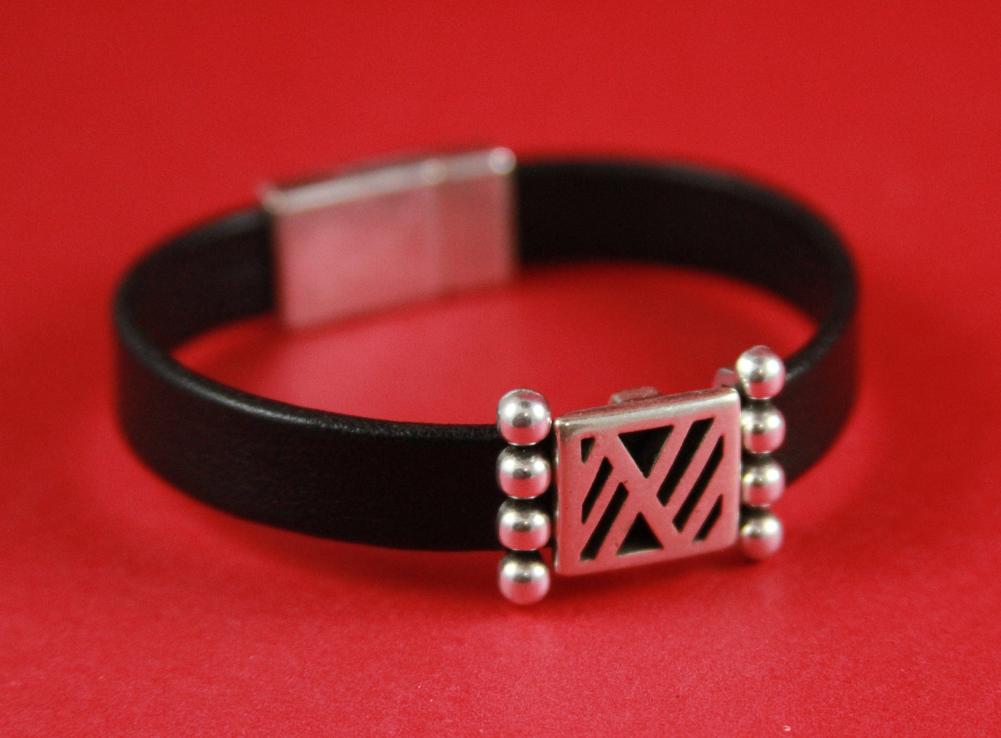 FS0288>>MADE IN EUROPE 2 zamak square sliders, slider for flat cord, 10mm flat cord slider Qty2