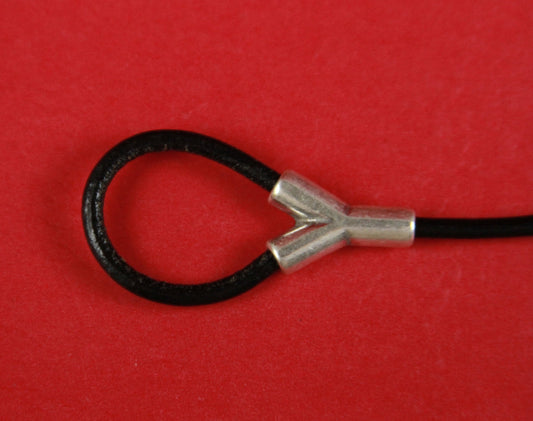 RS0068>>MADE in EUROPE 2 zamak loop makers, 3mm cord loop creator ends, 3mm round cord connector Qty2