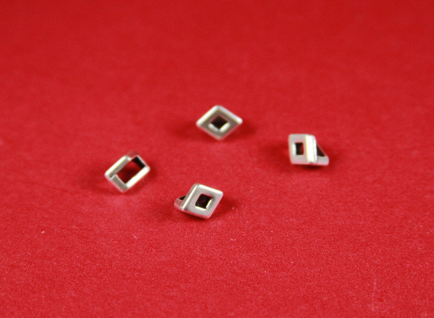 FS0276>>MADE in EUROPE 4 zamak sliders for 5mm cord, flat 5mm cord slider, zamak rombus slider qty4