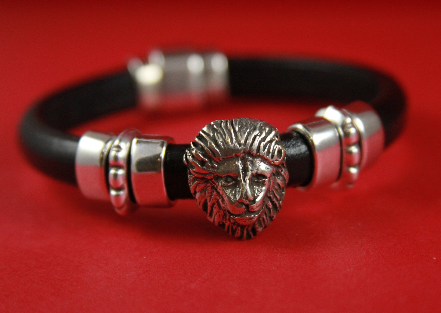 LS0082>>MADE in EUROPE zamak lion slider for licorice cord, zamak lion slider for 10x6mm leather cord (ABLZ42) qty1