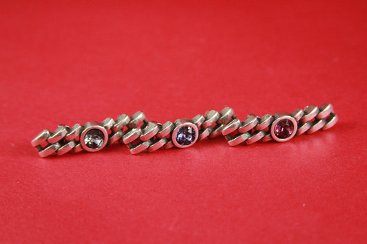 FS0269>>MADE in EUROPE zamak chain slider with Swarovski crystal, flat 5mm cord slider with Swarovski crystal, Qty1