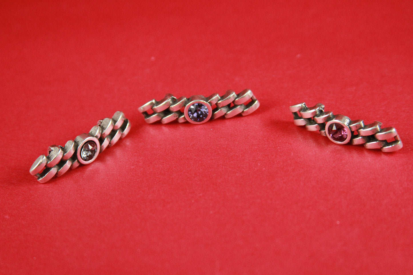 FS0269>>MADE in EUROPE zamak chain slider with Swarovski crystal, flat 5mm cord slider with Swarovski crystal, Qty1