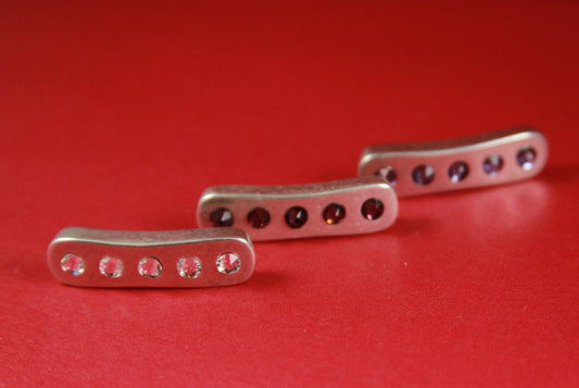 FS0313>> MADE in EUROPE zamak flat slider with Swarovski crystals, flat 5mm cord slider with Swarovski crystals, (78269/05) Qty1