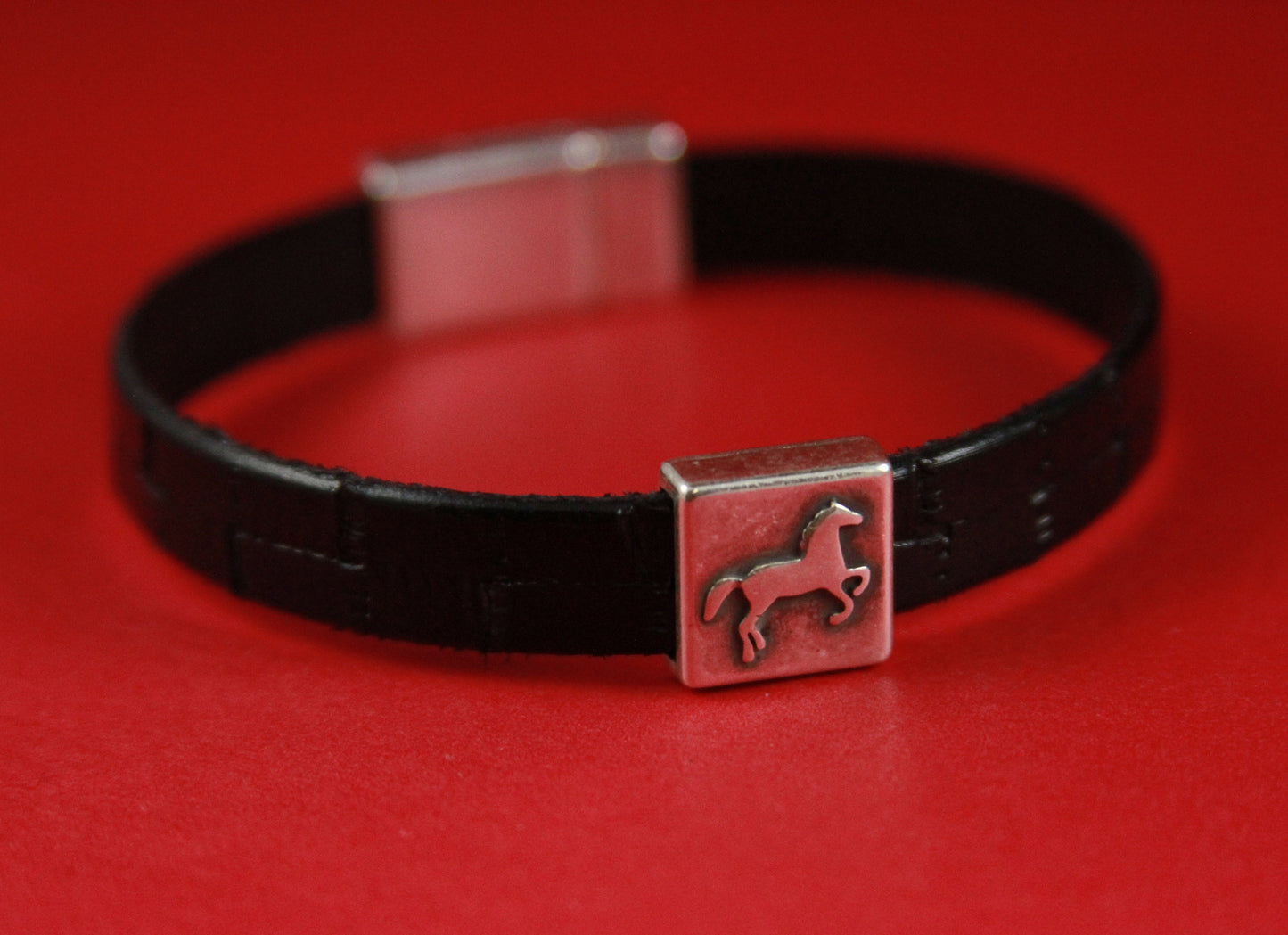 FS0295>>MADE in EUROPE 2 zamak horse sliders, horse slider, 10mm flat cord slider, 10mm flat cord horse slider qty2