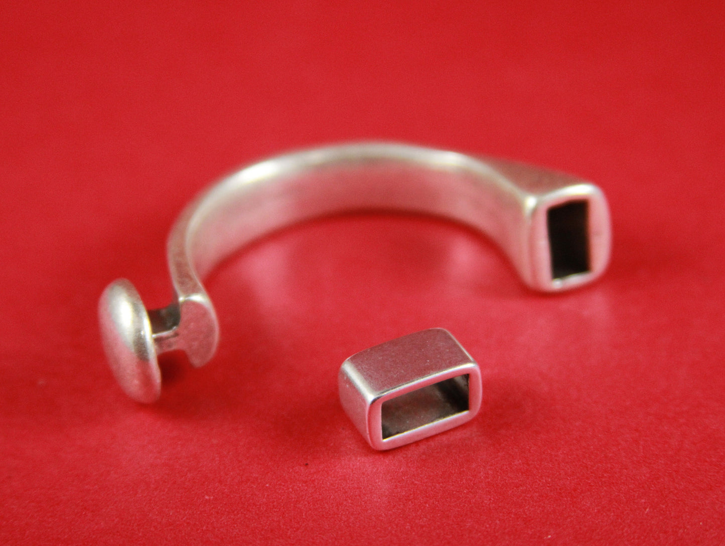 B0024>> MADE in EUROPE zamak button half bracelet+ slider, zamak half cuff, metal half bracelet (6722/5) Qty1