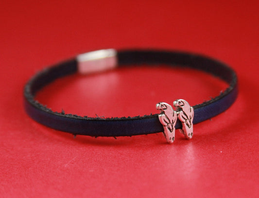 FS0270>>MADE in EUROPE 2 zamak parrot sliders, 5mm flat cord zamak parrot slider, bird slider for 5mm cord Qty2