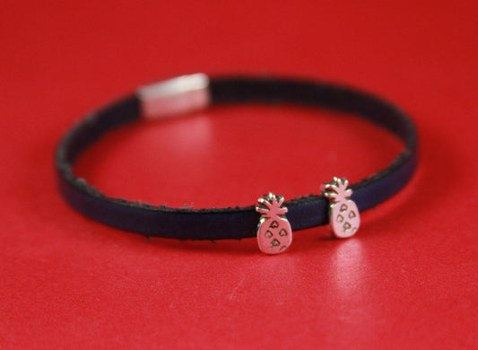 FS0253>>MADE in EUROPE 4 zamak pinapple sliders, 5mm flat cord zamak pinapple slider, pinapple slider for 5mm cord Qty4