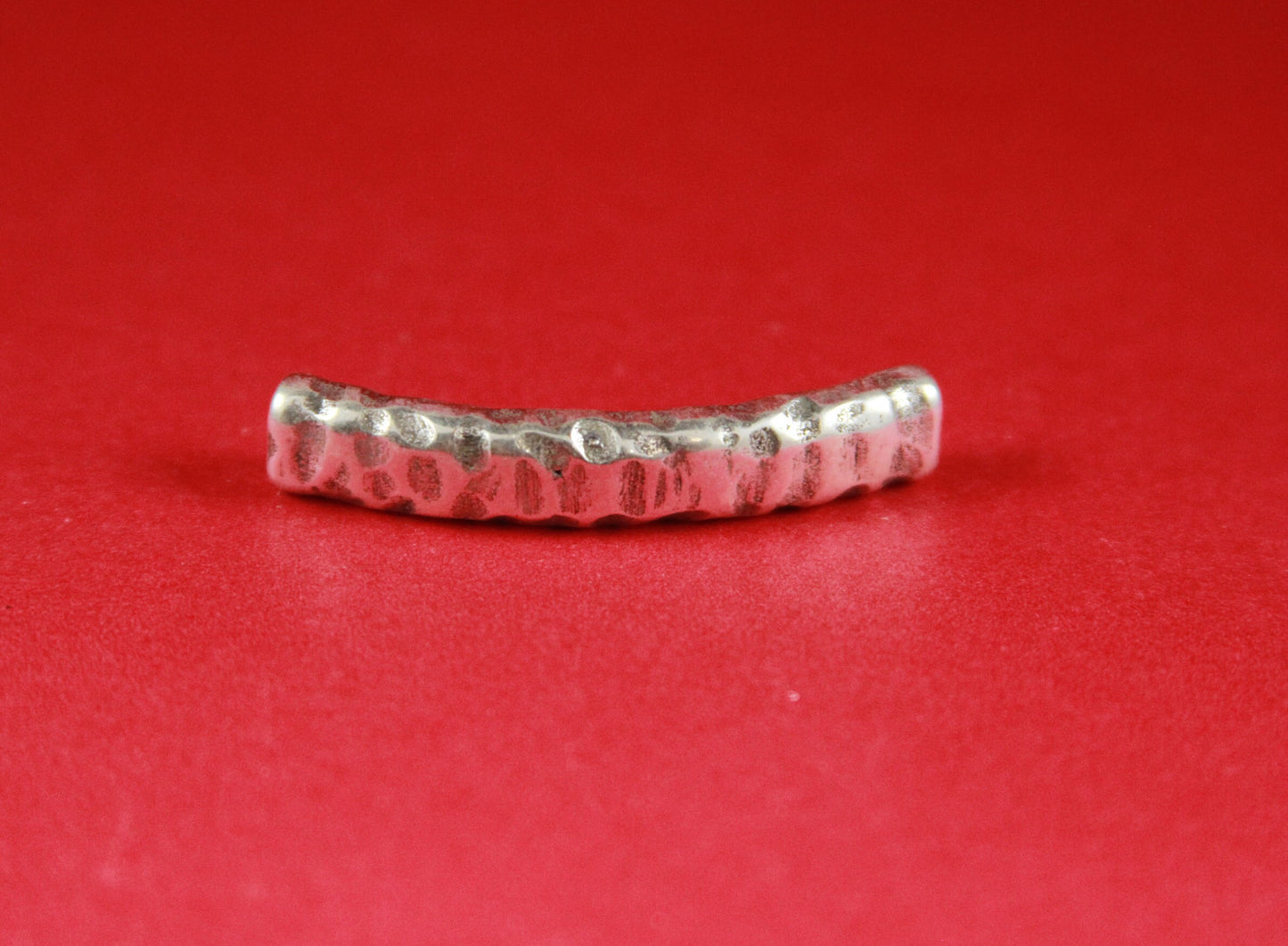 FS0250>>MADE IN EUROPE zamak hammered slider tube, flat 3mm cord tube,3mm flat cord hammered slider, silver hammered 3mm tube(78365/03) Qty1