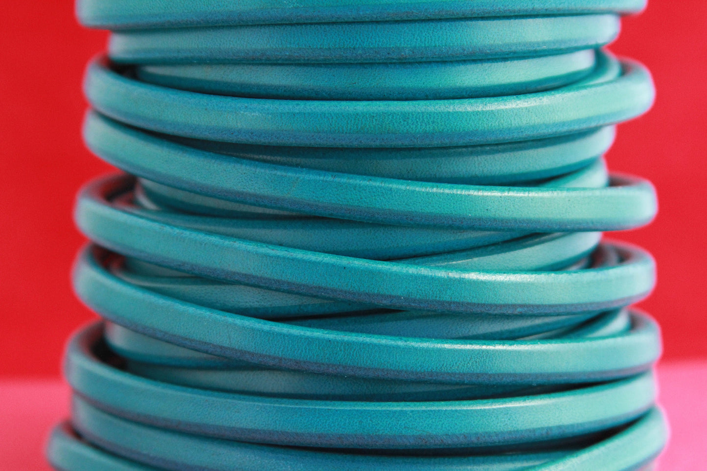MADE in EUROPE 8'' licorice leather cord, 10x6mm leather cord, bracelet leather cord, thick leather cord (MARL10AZTUR)