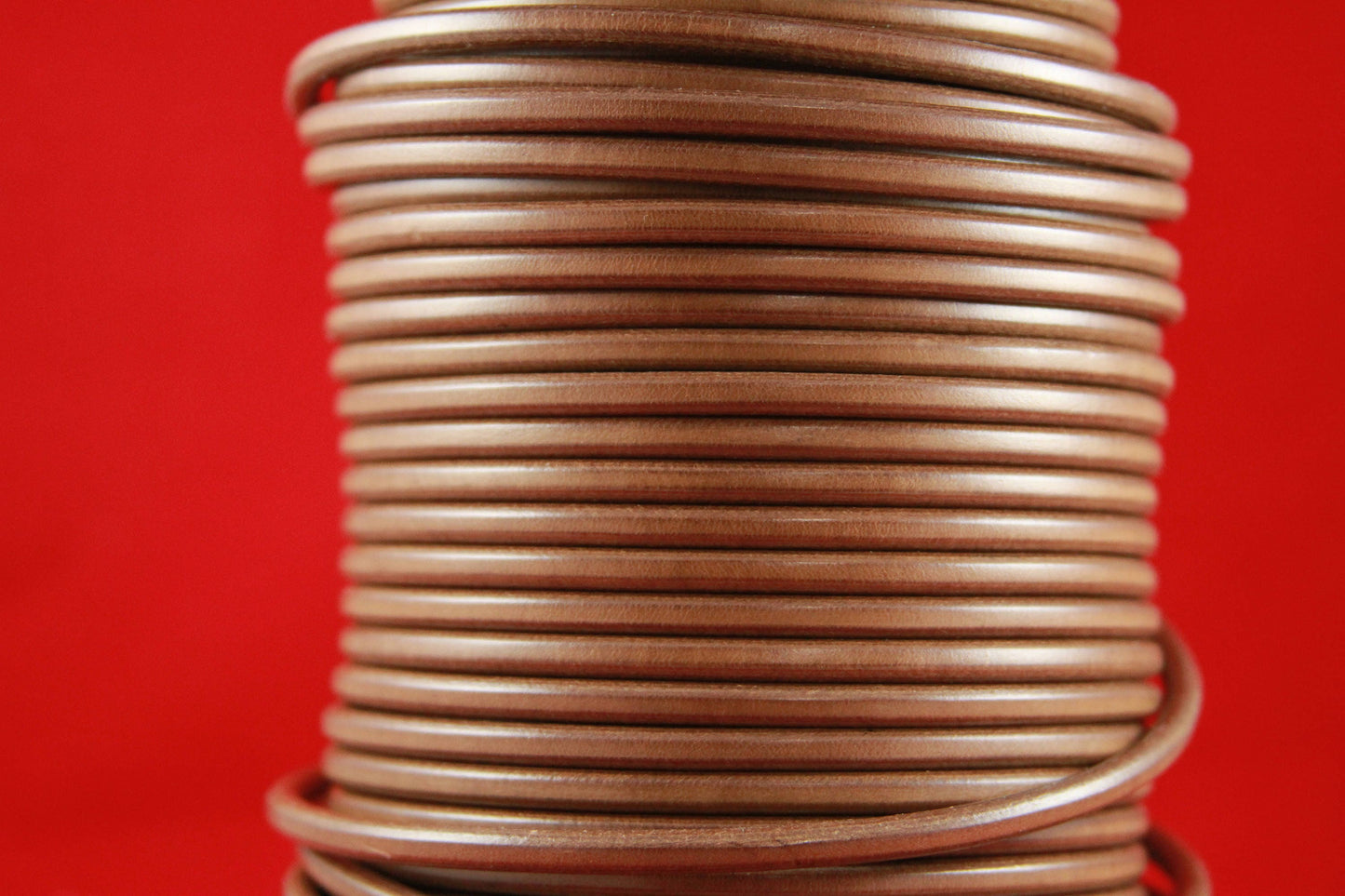 MADE in EUROPE 24" round leather cord, 5mm round genuine leather cord, 5mm taupe round leather cord (MARR5TAU)