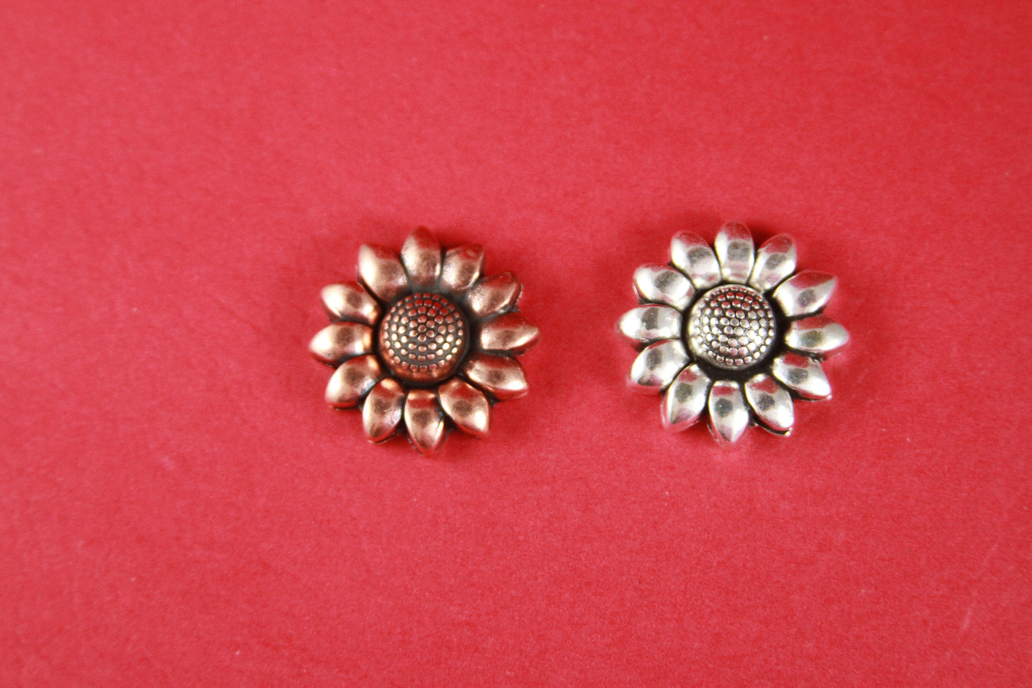 FC0036>>MADE in EUROPE sunflower clasp, 10mm flat cord clasp, 10x2mm clasp (ng1567) Qty1