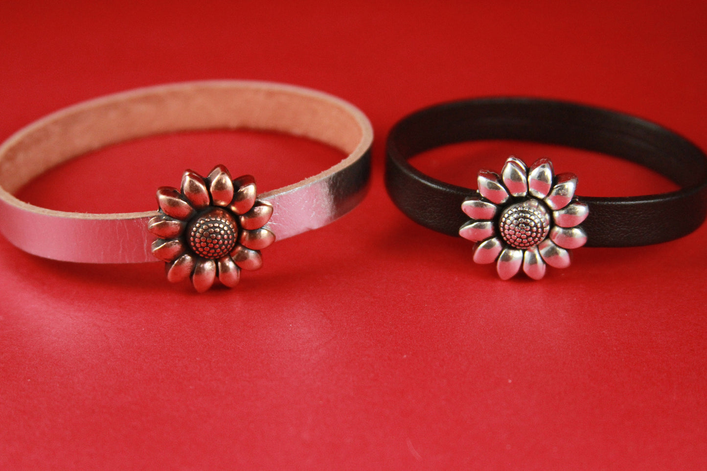 FC0036>>MADE in EUROPE sunflower clasp, 10mm flat cord clasp, 10x2mm clasp (ng1567) Qty1