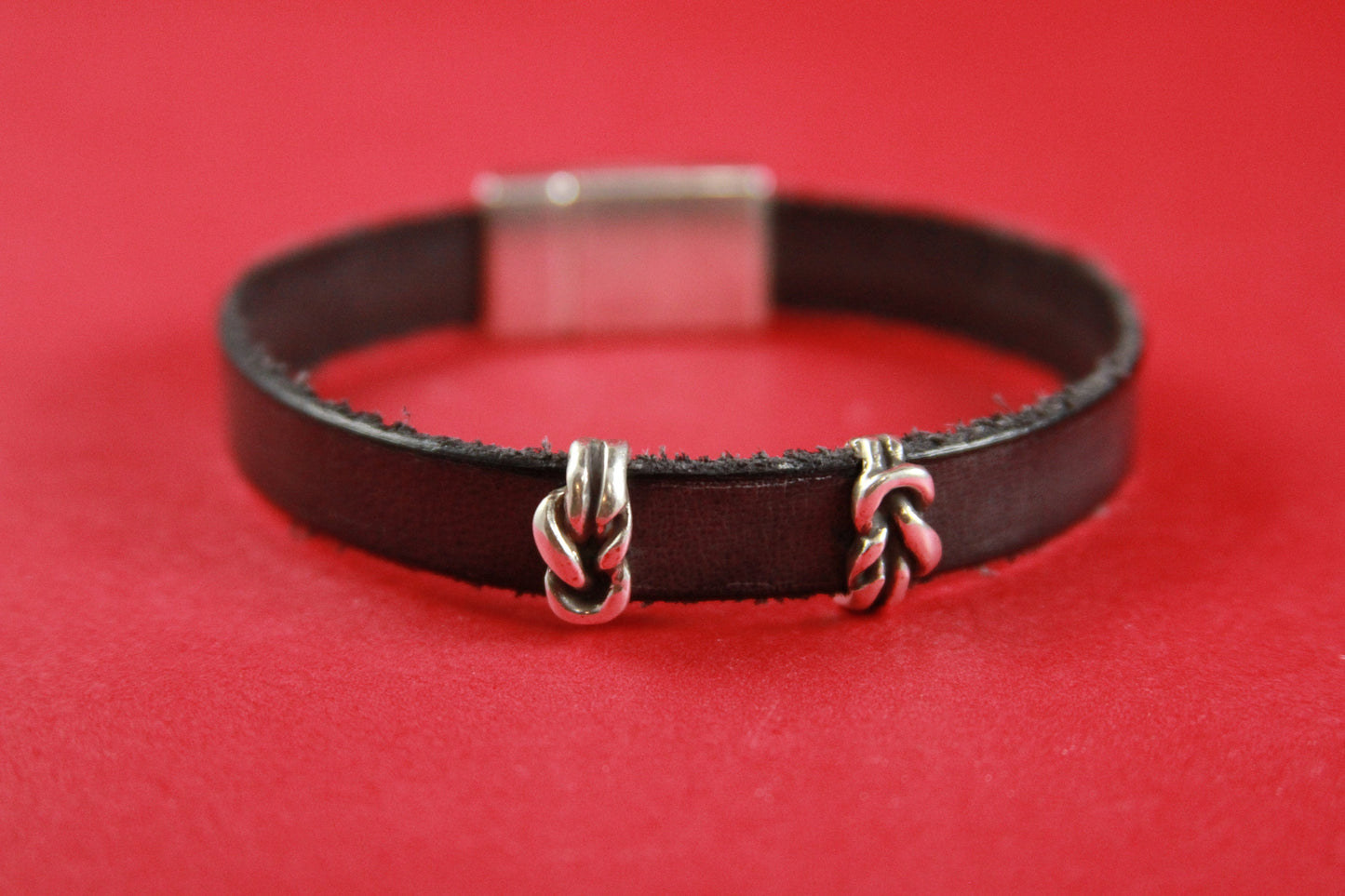 FS0301>>MADE IN EUROPE 2 zamak flat cord knot sliders, flat cord loop sliders, 10mm flat cord loop sliders, silver sliders.Qty2