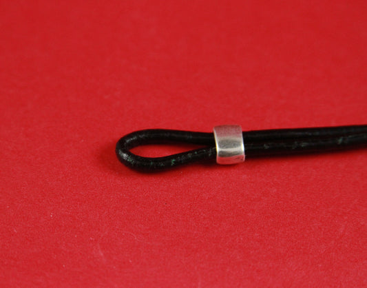FS0283>>MADE IN EUROPE 4 zamak 6x3mm sliders, 3mm cord sliders, 3mm double round cord sliders, silver sliders Qty4