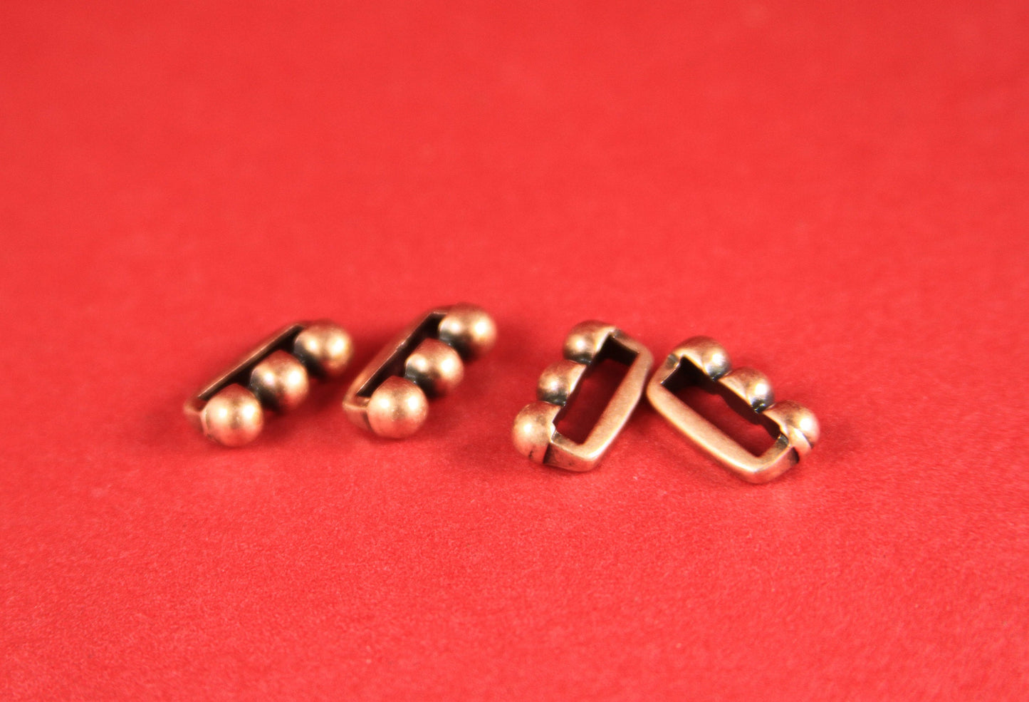 FS0189>>MADE in EUROPE 4 zamak beaded sliders, 10mm flat cord sliders, 10mm leather cord zamak sliders, zamak sliders Qty4