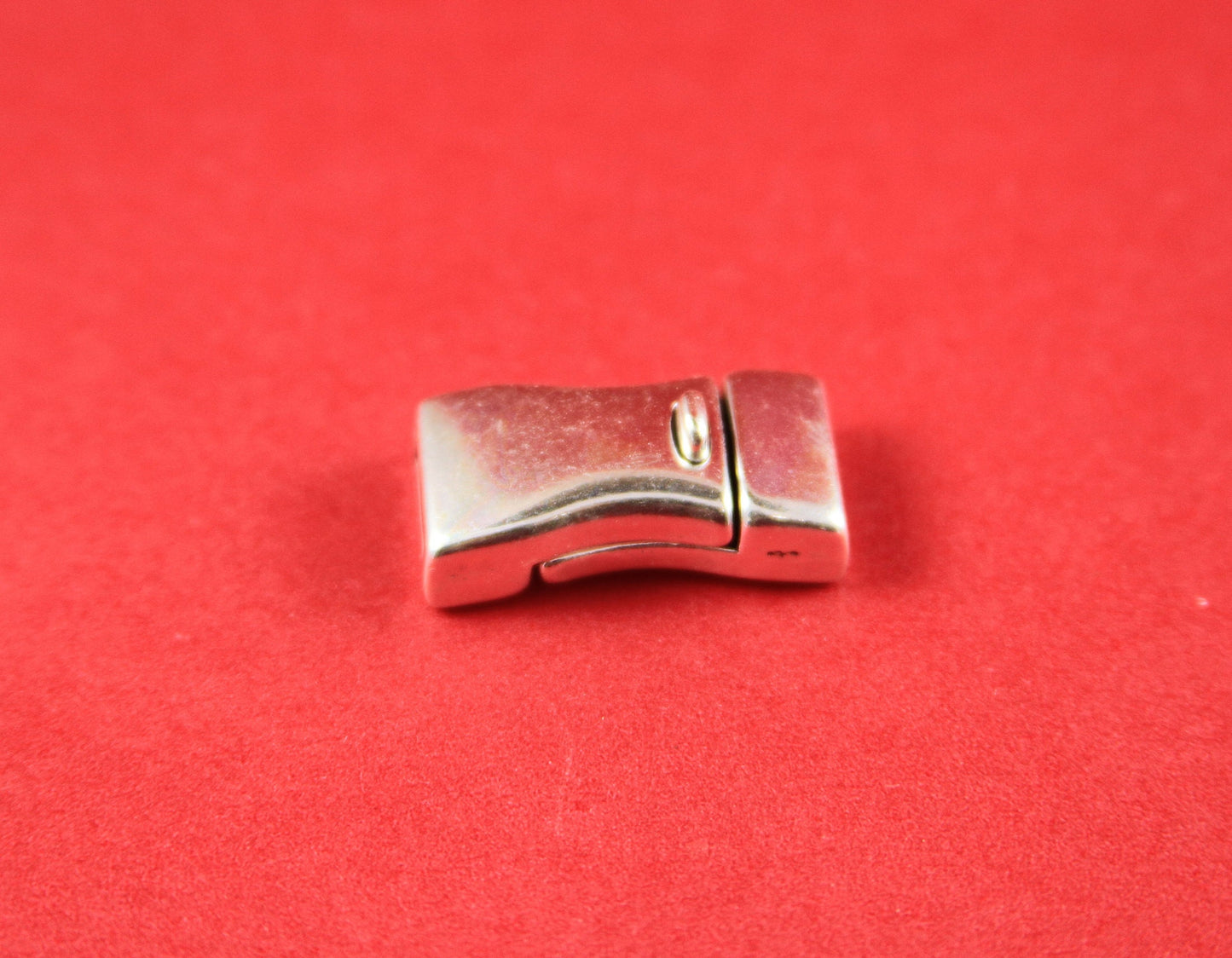 FC0027>>MADE IN EUROPE zamak clasp, flat leather cord clasp, 10mm cord clasp, 10mm cord curved  clasp (ng1771) Qty1