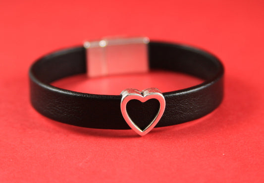 FS0076>>MADE IN EUROPE 2 zamak heart sliders, flat cord slider, flat cord heart sliders, silver heart sliders  Qty2